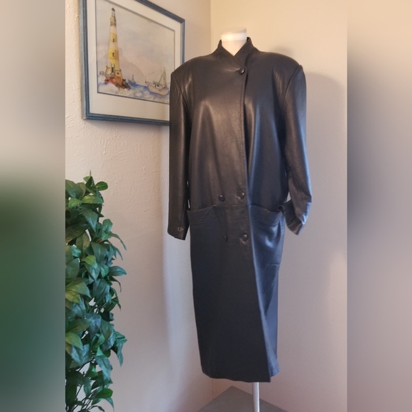 VTG HILLARY PAIGE Women's Leather Coat - Picture 1 of 8